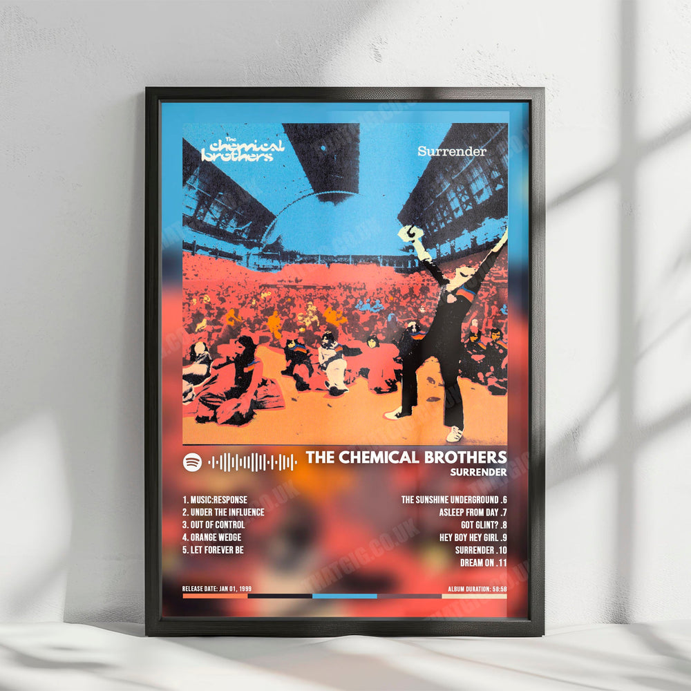 The Chemical Brothers "Surrender" Album Cover Poster - with Complete Tracklist