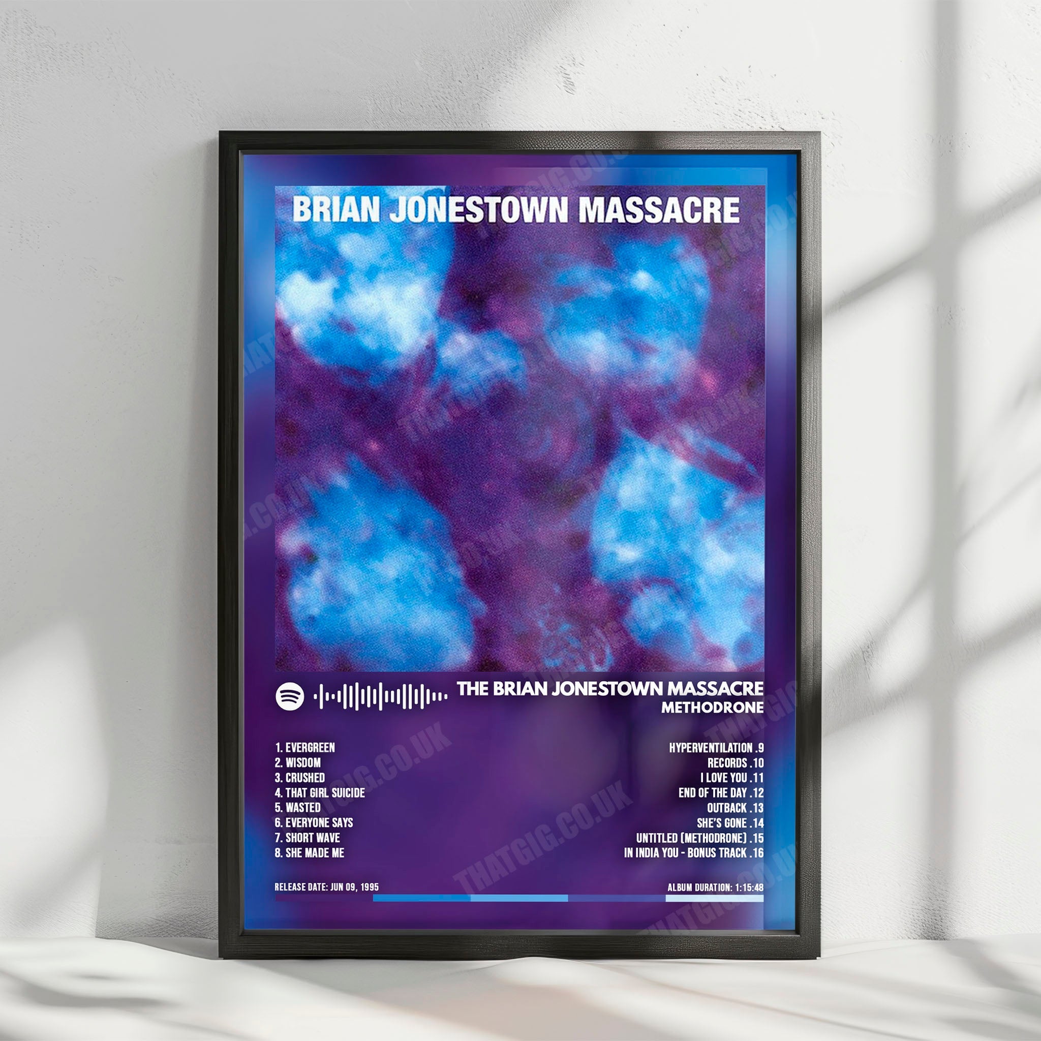 The Brian Jonestown Massacre "Methodrone" Album Cover Poster - with Complete Tracklist
