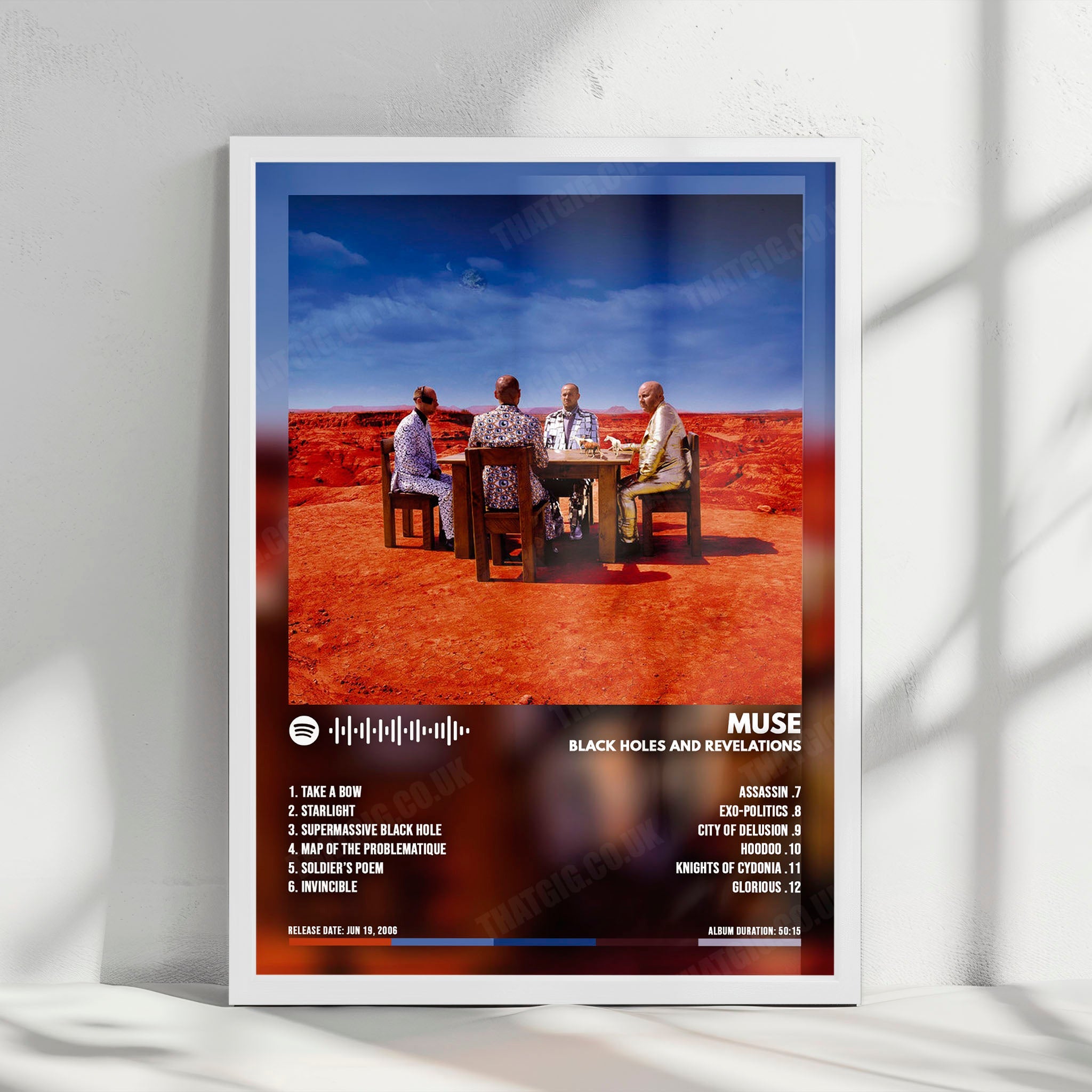 Muse "Black Holes and Revelations" Album Cover Poster - with Complete Tracklist