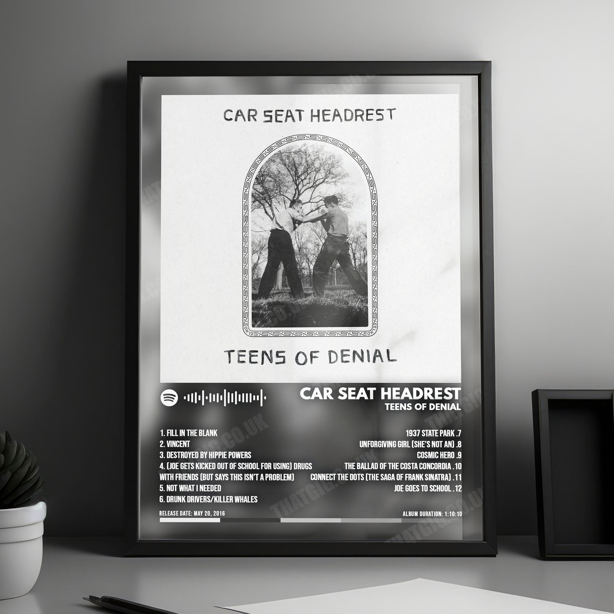 Car Seat Headrest "Teens Of Denial" Album Cover Poster - with Complete Tracklist