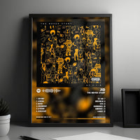 JID "The Never Story" Album Cover Poster - with Complete Tracklist