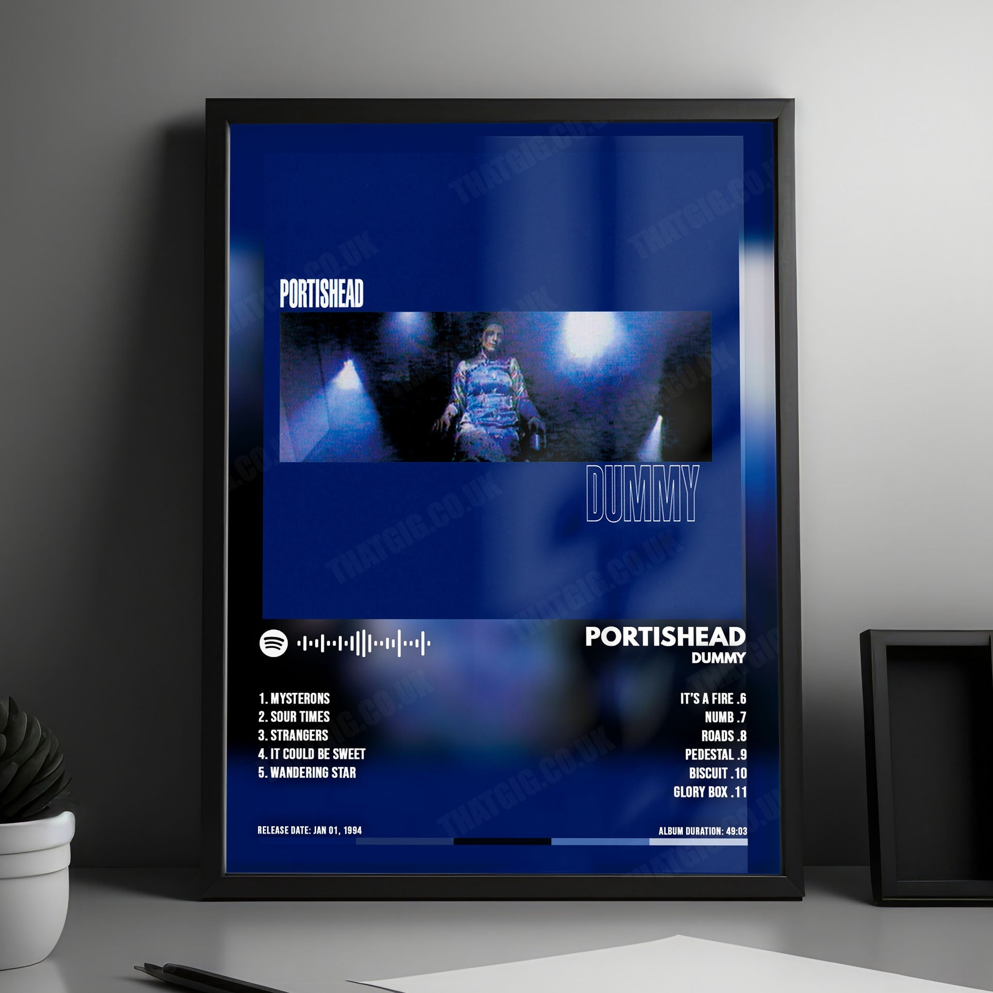 Portishead "Dummy  " Album Cover Poster - with Complete Tracklist
