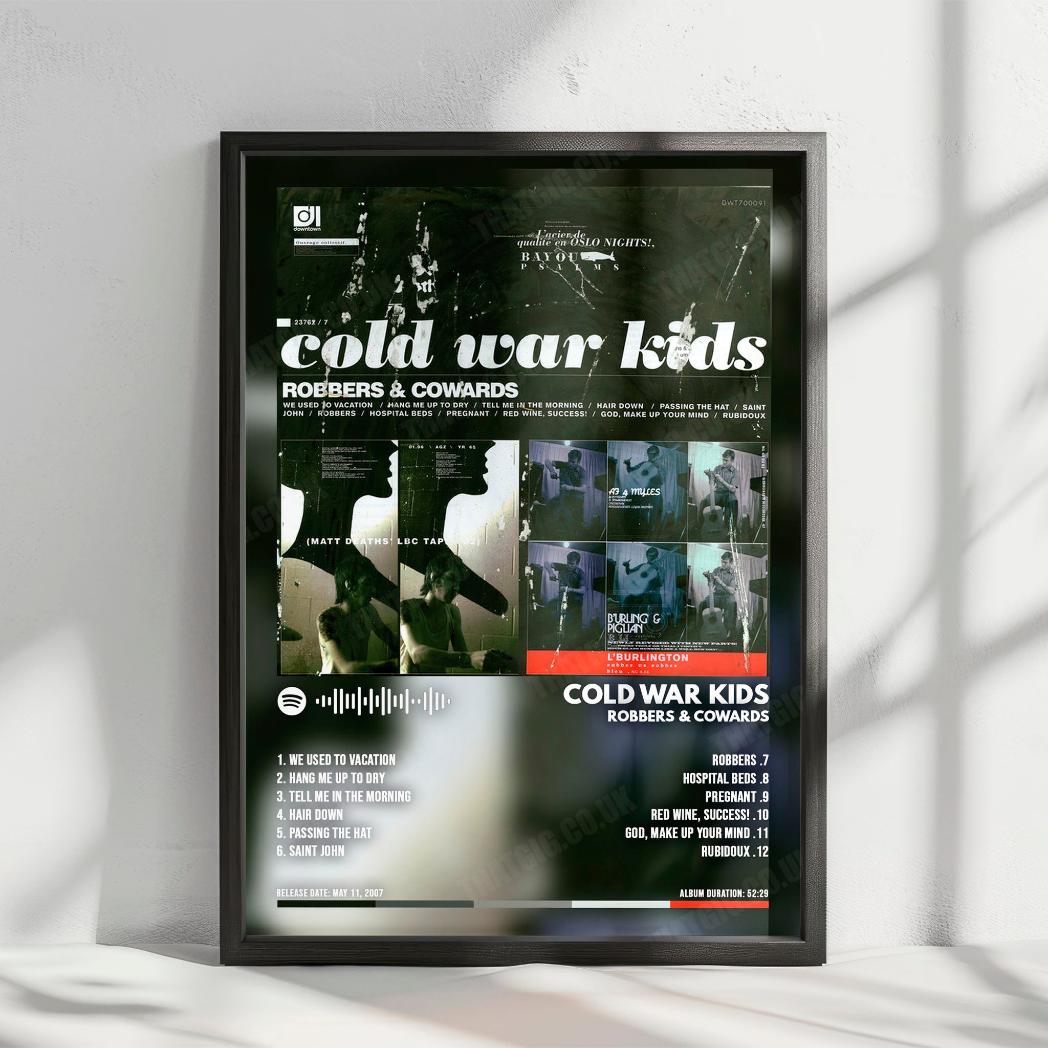 Cold War Kids "Robbers & Cowards" Album Cover Poster - with Complete Tracklist