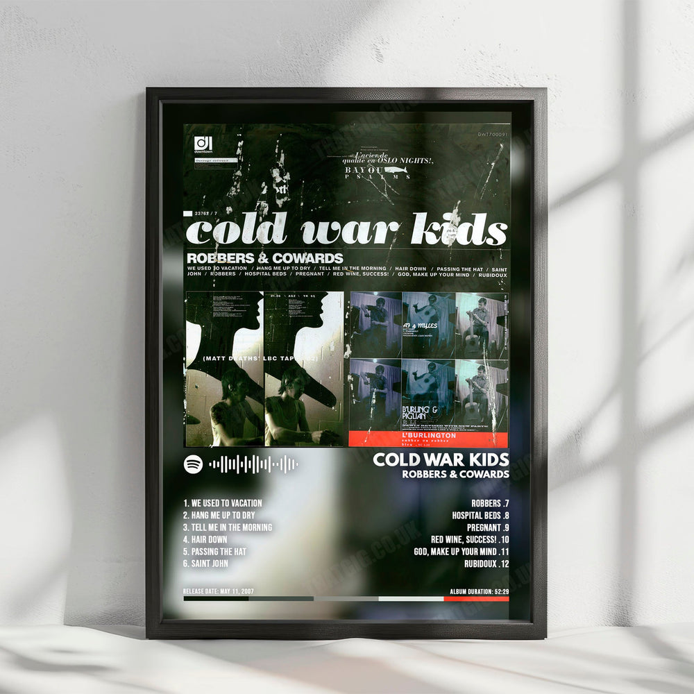 Cold War Kids "Robbers & Cowards" Album Cover Poster - with Complete Tracklist
