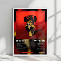 Fall Out Boy "Folie à Deux" Album Cover Poster - with Complete Tracklist