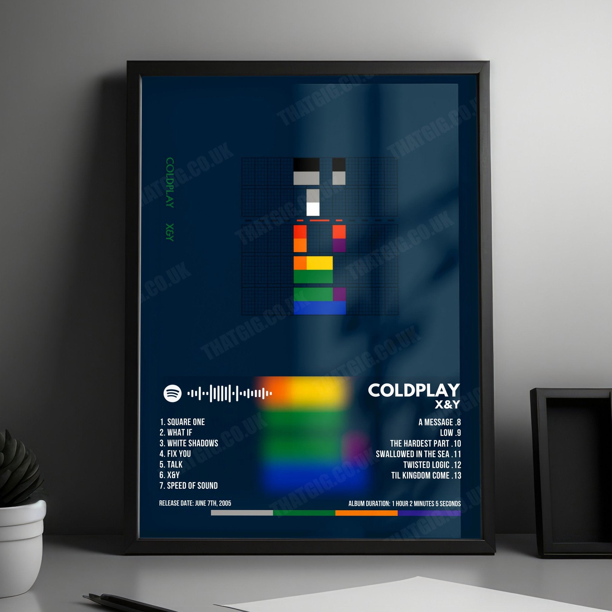 Coldplay "X&Y" Album Cover Poster - with Complete Tracklist