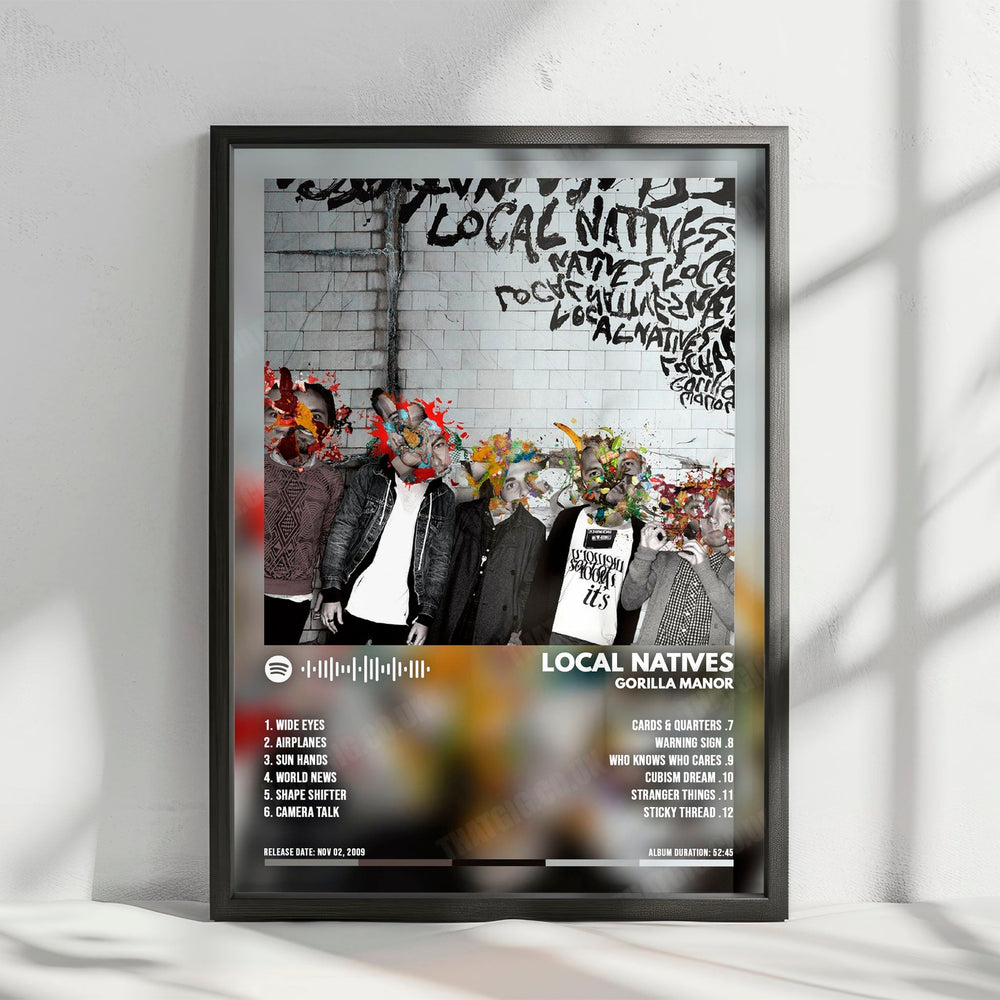 Local Natives "Gorilla Manor" Album Cover Poster - with Complete Tracklist