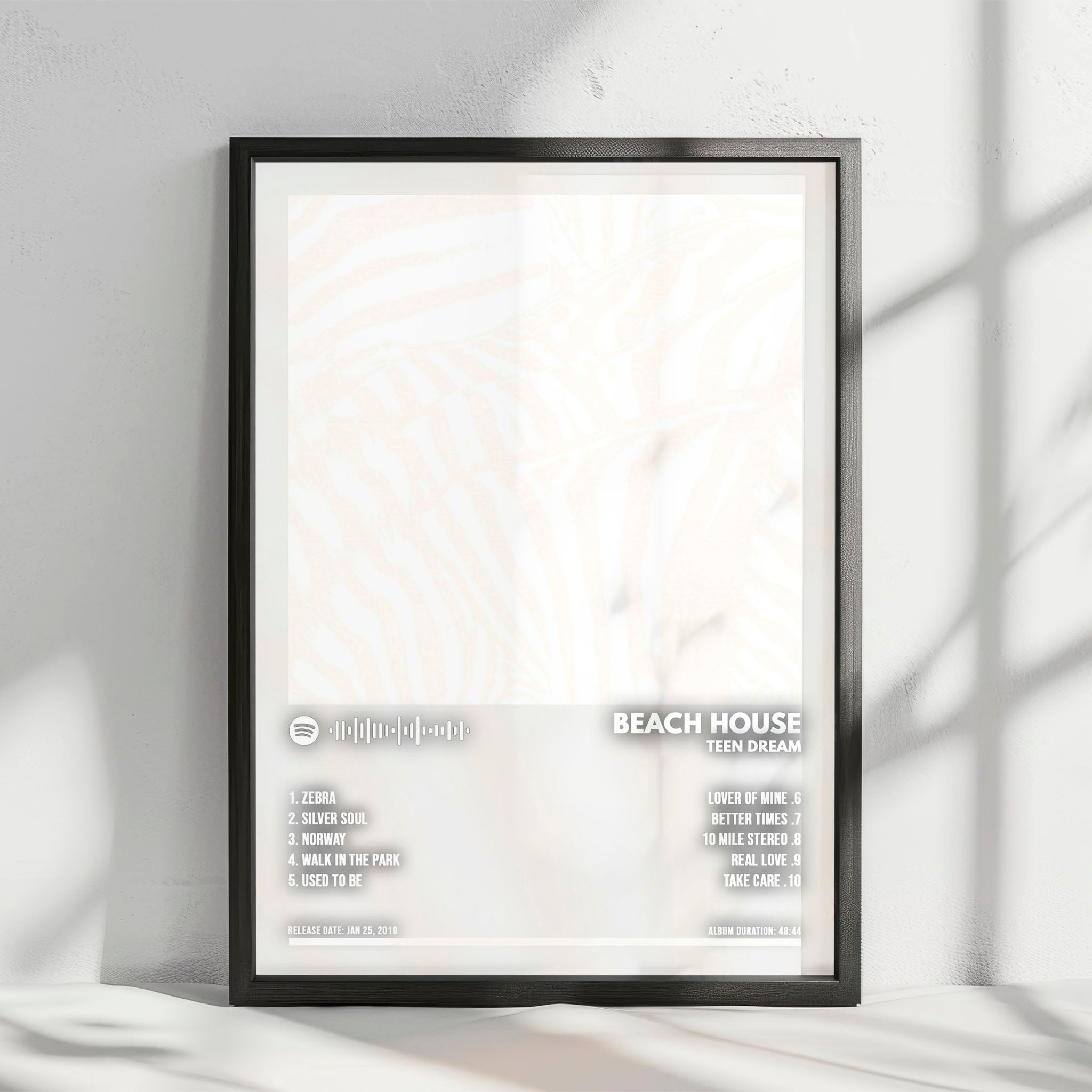 Beach House "Teen Dream" Album Cover Poster - with Complete Tracklist