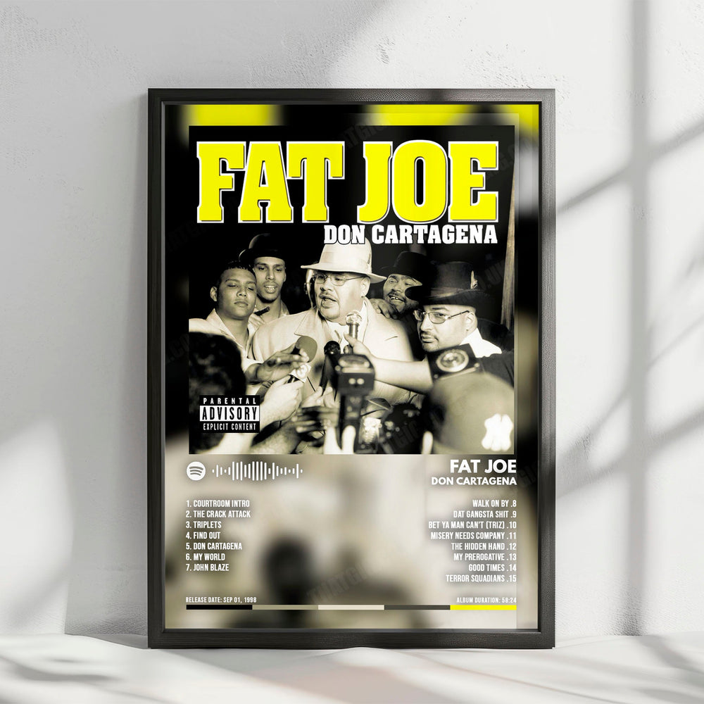 Fat Joe "Don Cartagena" Album Cover Poster - with Complete Tracklist