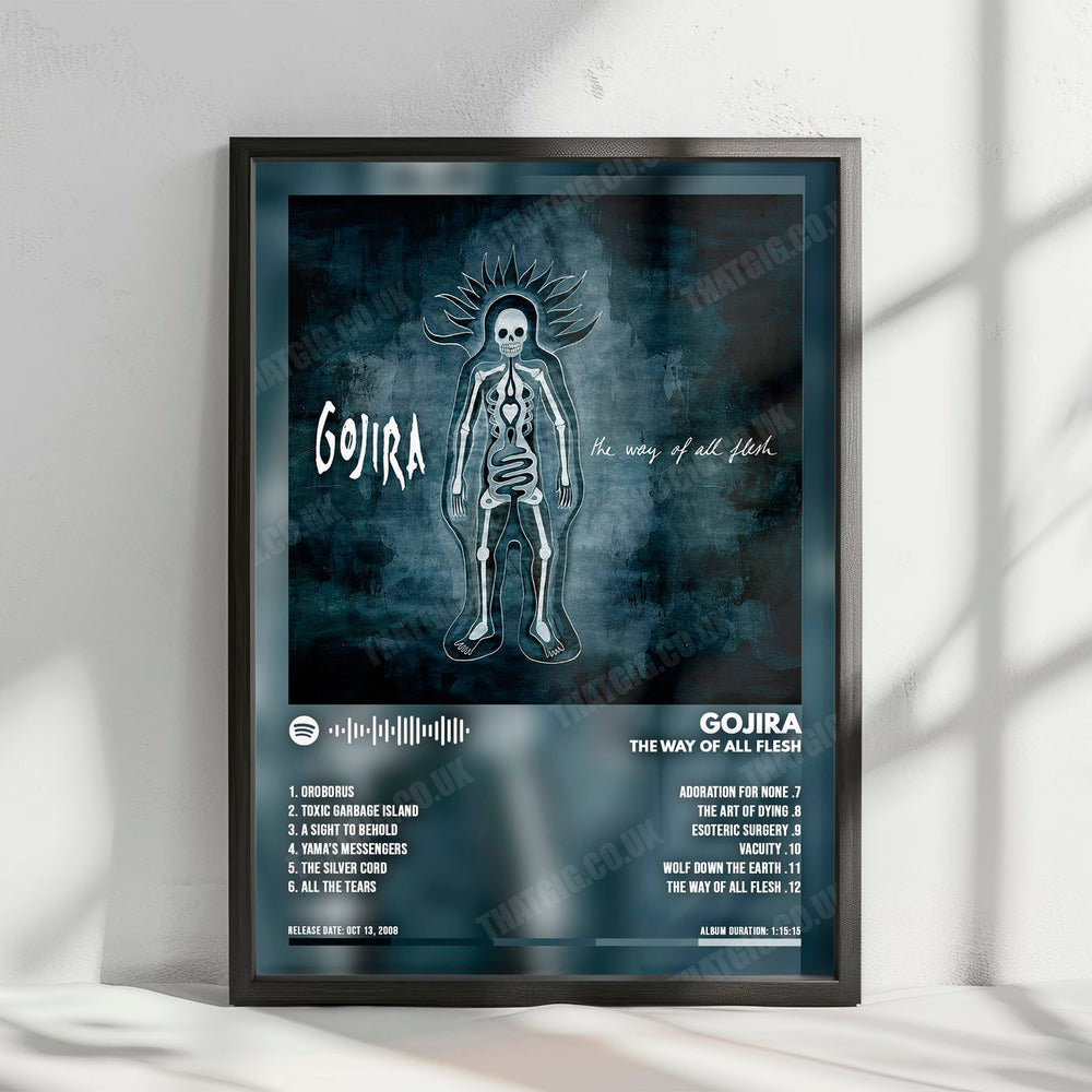 Gojira "The Way of All Flesh" Album Cover Poster - with Complete Tracklist