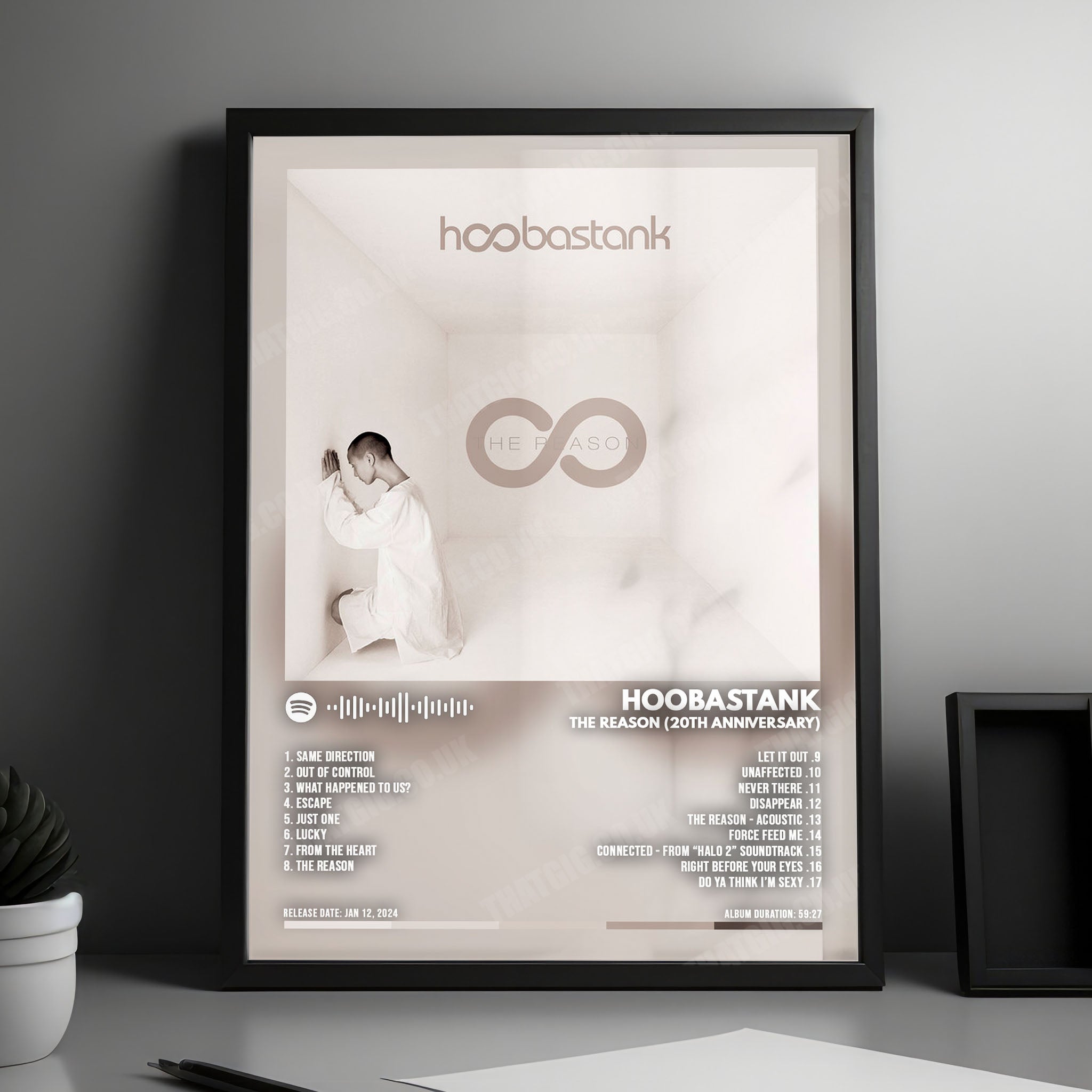 Hoobastank "The Reason" Album Cover Poster - with Complete Tracklist