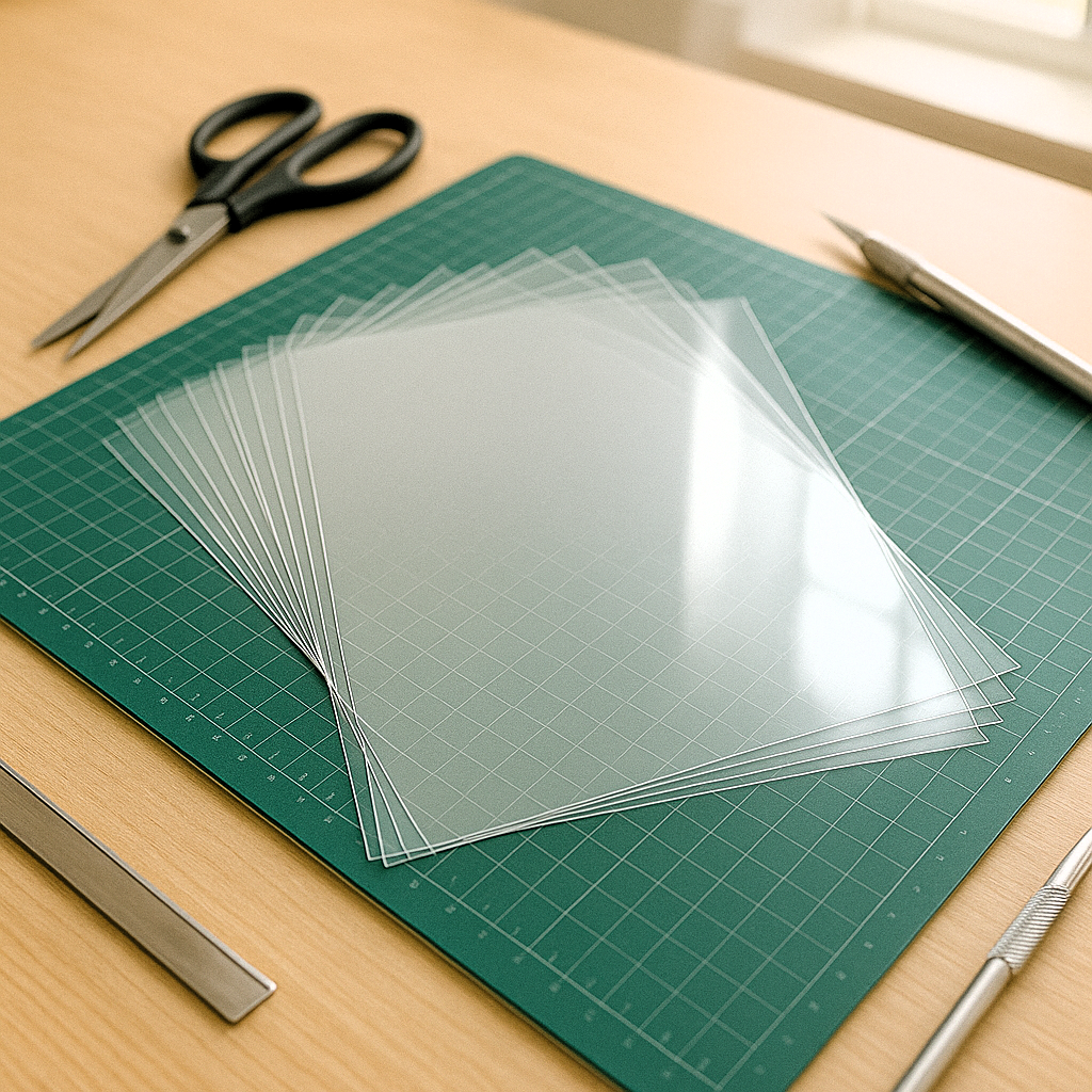 5 x A4 Clear Acetate Sheets – 140 Micron Transparent Film for Crafting & OHP