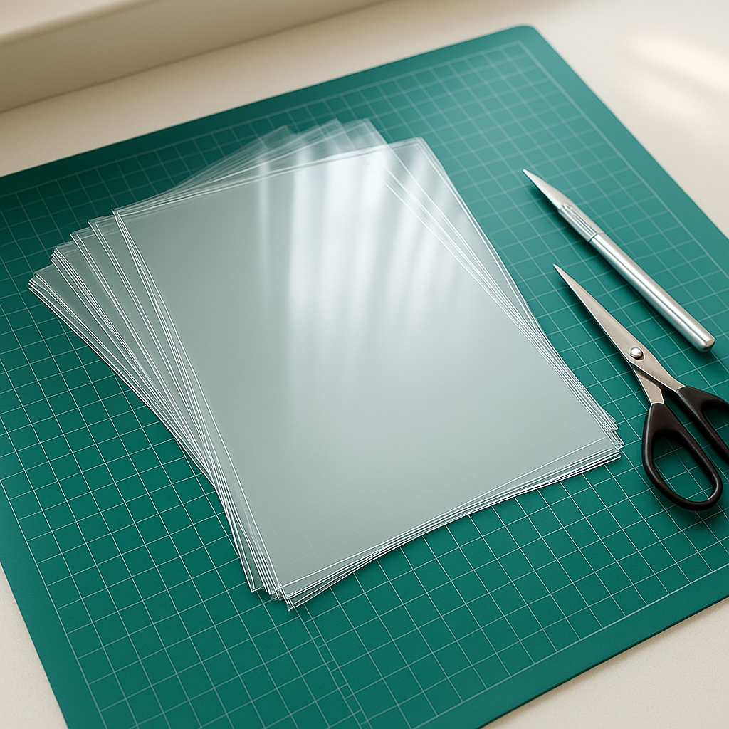 5 x A4 Clear Acetate Sheets – 140 Micron Transparent Film for Crafting & OHP