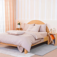Ackly Bamboo Beige 400-Thread-Count Fitted Sheet for Luxurious Comfort
