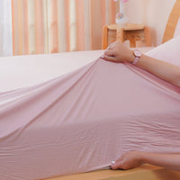 Ackly Bamboo Blush Pink Fitted Sheet - Luxurious Softness and Breathability