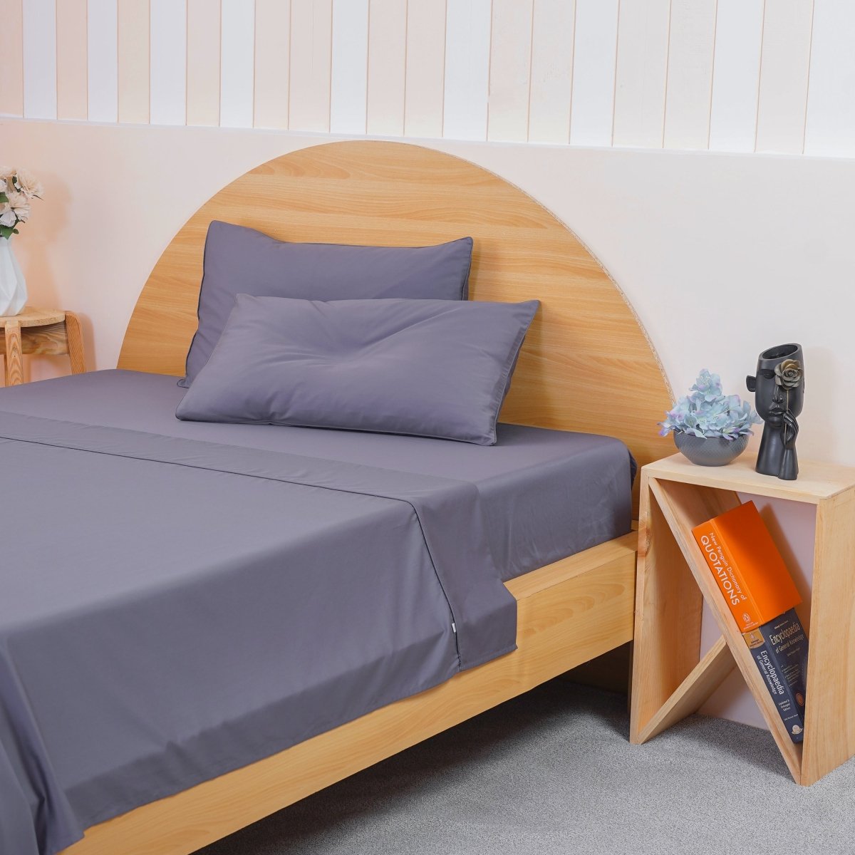 Ackly Bamboo Charcoal Luxury Flat Sheet - Sumptuous Softness & Modern Elegance