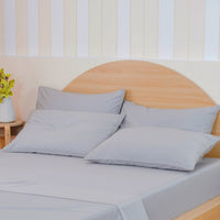 Ackly Bamboo Dove Grey Luxury Pillowcases - Pair of Silky Comfort