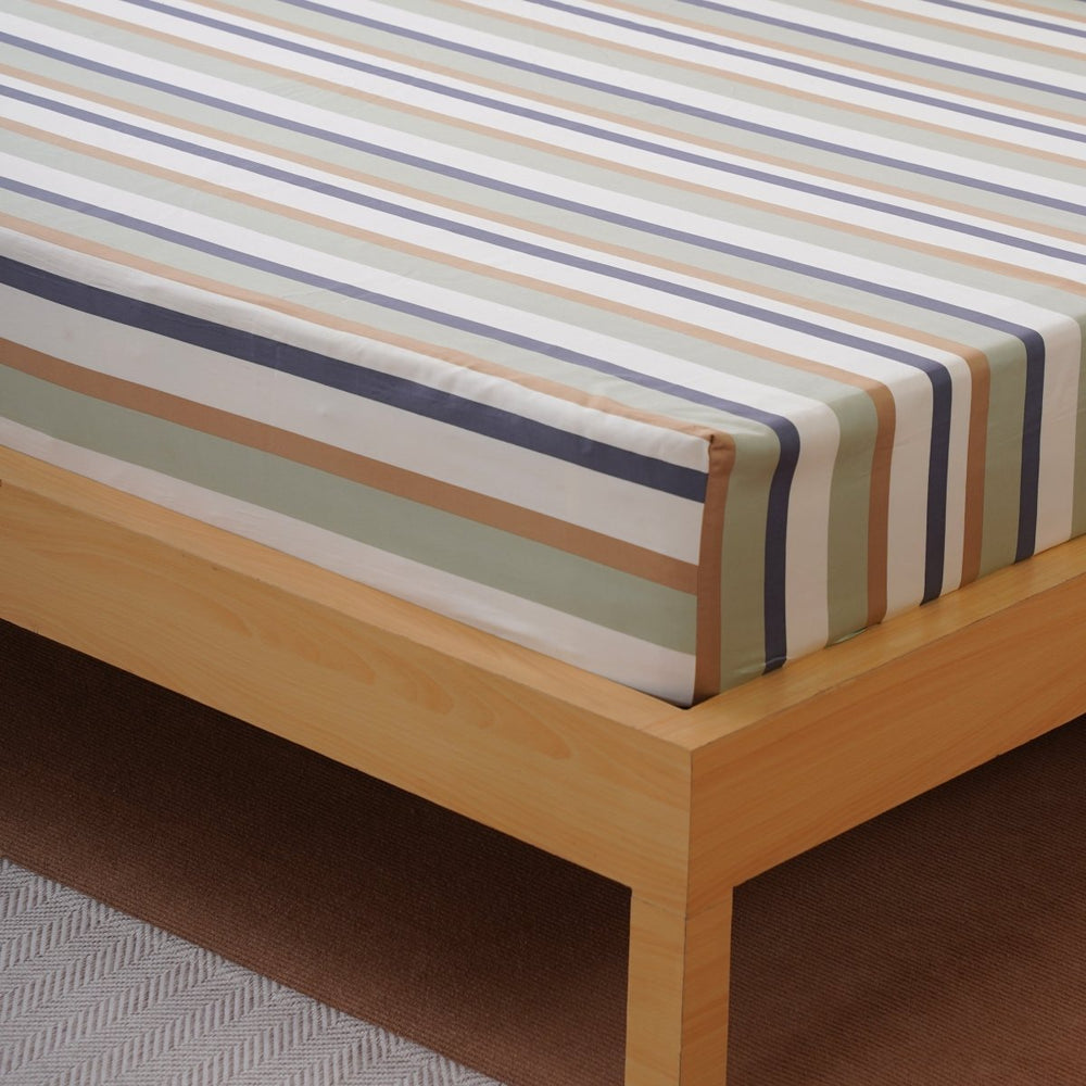 Ackly Bamboo Harmony Stripe Luxury Fitted Sheet