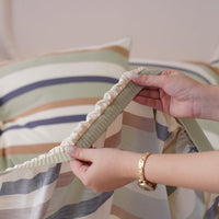 Ackly Bamboo Harmony Stripe Luxury Fitted Sheet