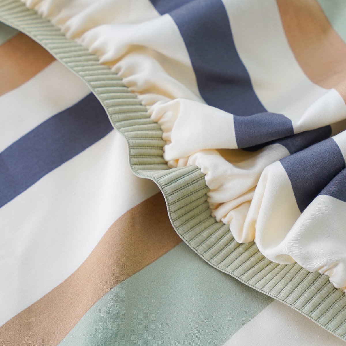 Ackly Bamboo Harmony Stripe Luxury Fitted Sheet