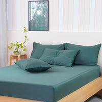 Ackly Bamboo Royal Green Luxury Pillowcases Pair