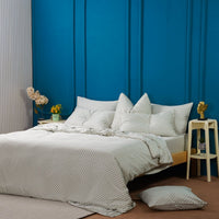 Ackly Bamboo Sage Green Checkerboard Luxury Bedding Set