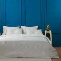 Ackly Bamboo Sage Green Checkerboard Duvet Cover - Luxurious Comfort and Timeless Elegance
