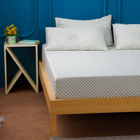 Ackly Bamboo Sage Green Checkerboard Fitted Sheet – Luxurious Comfort for Your Bedroom