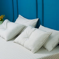 Ackly Bamboo Sage Green Checkerboard Pillowcases – Luxurious Comfort for Serene Sleep