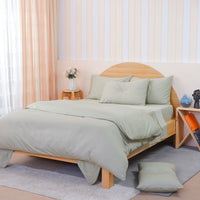 Ackly Bamboo Sage Green Luxury Duvet Cover Set