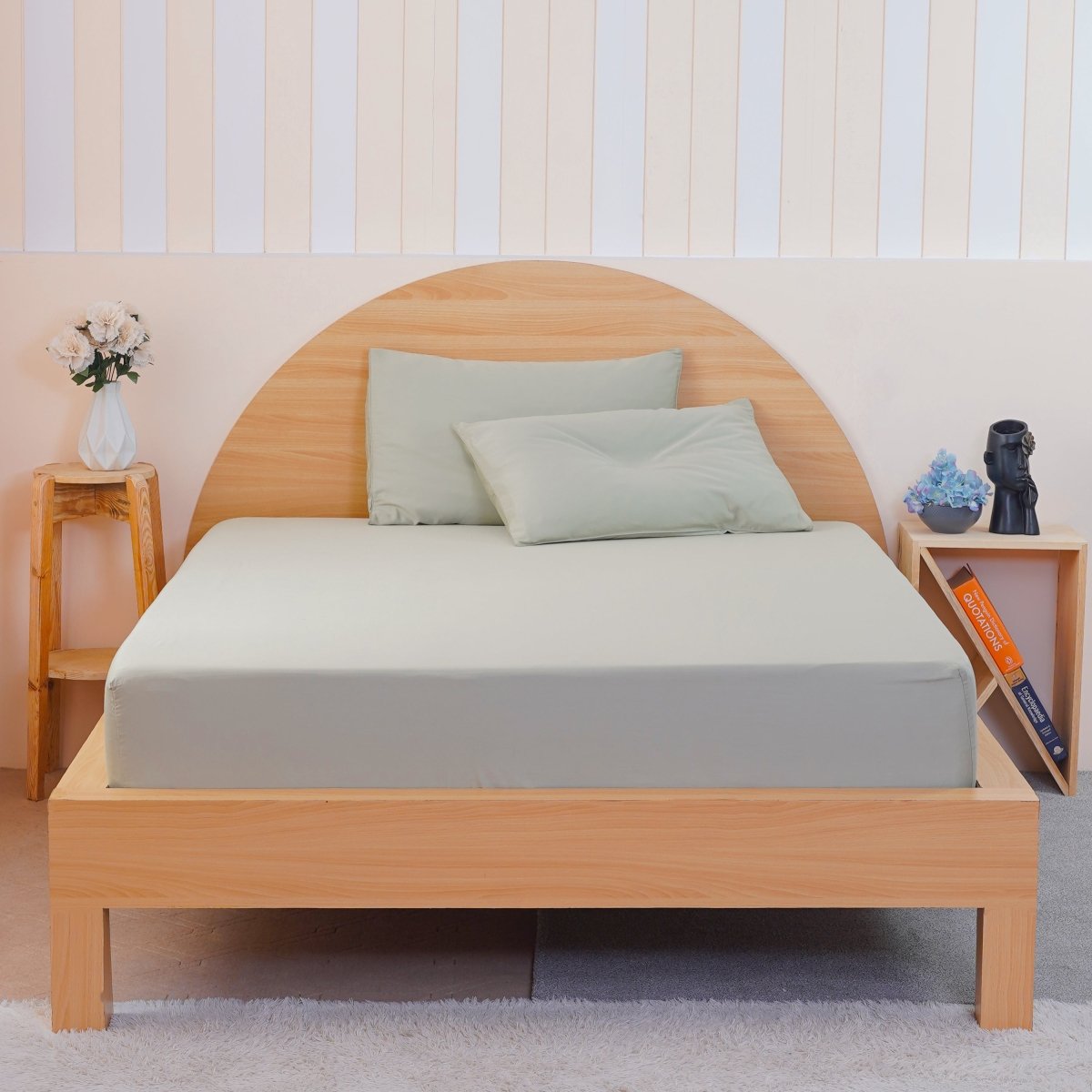 Ackly Bamboo Sage Green Luxury Fitted Sheet