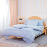 Ackly Bamboo Sky Blue Luxury Fitted Sheet - Hypoallergenic & Breathable Comfort