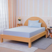 Ackly Bamboo Sky Blue Luxury Fitted Sheet - Hypoallergenic & Breathable Comfort