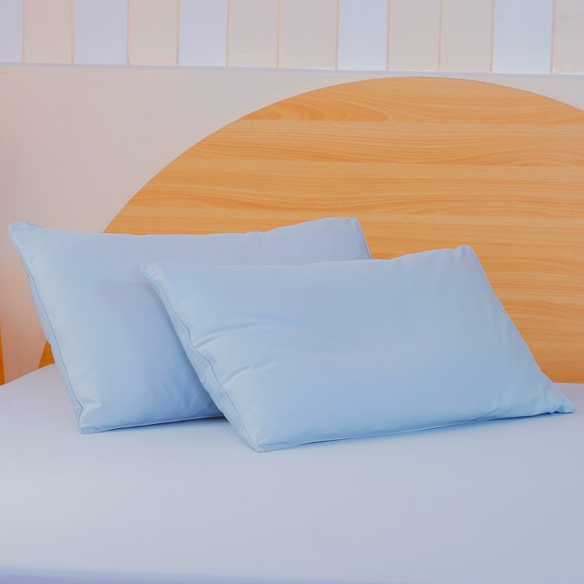 Ackly Bamboo Sky Blue Luxury Pillowcases - Serene Comfort & Elegance Pair