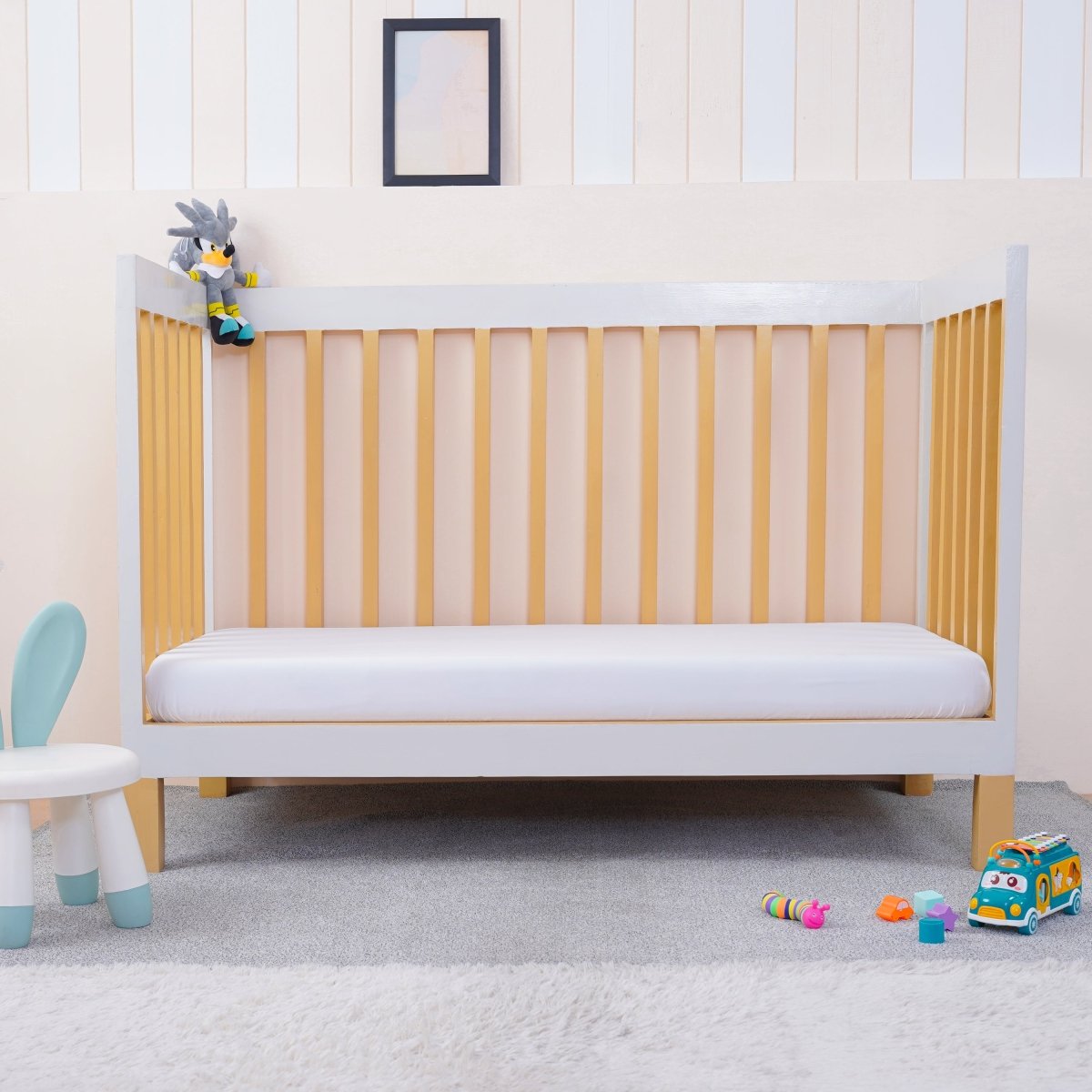 Ackly Bamboo Luxury White Cot Bed Fitted Sheet