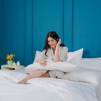 Ackly Bamboo Luxury White Duvet Cover - Sustainable Elegance for Your Bedroom