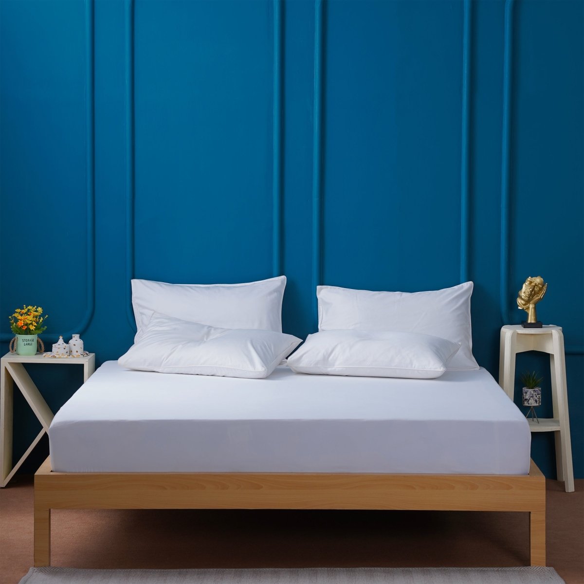 Ackly Bamboo Luxury White Fitted Sheet