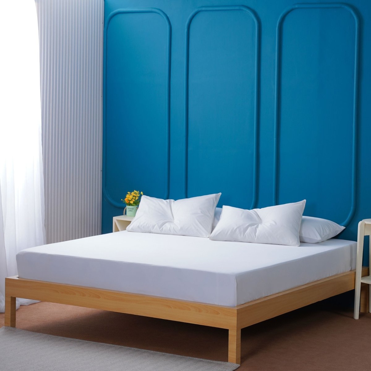 Ackly Bamboo Luxury White Fitted Sheet