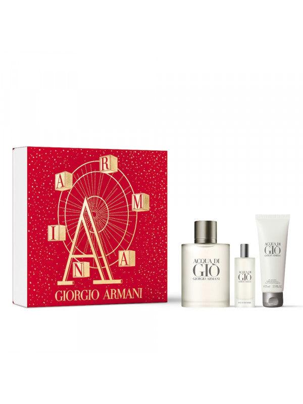 Armani Acqua Di Gio Men Gift Set EDT 100ml + 15ml Mini + 75ml Shower Gel
