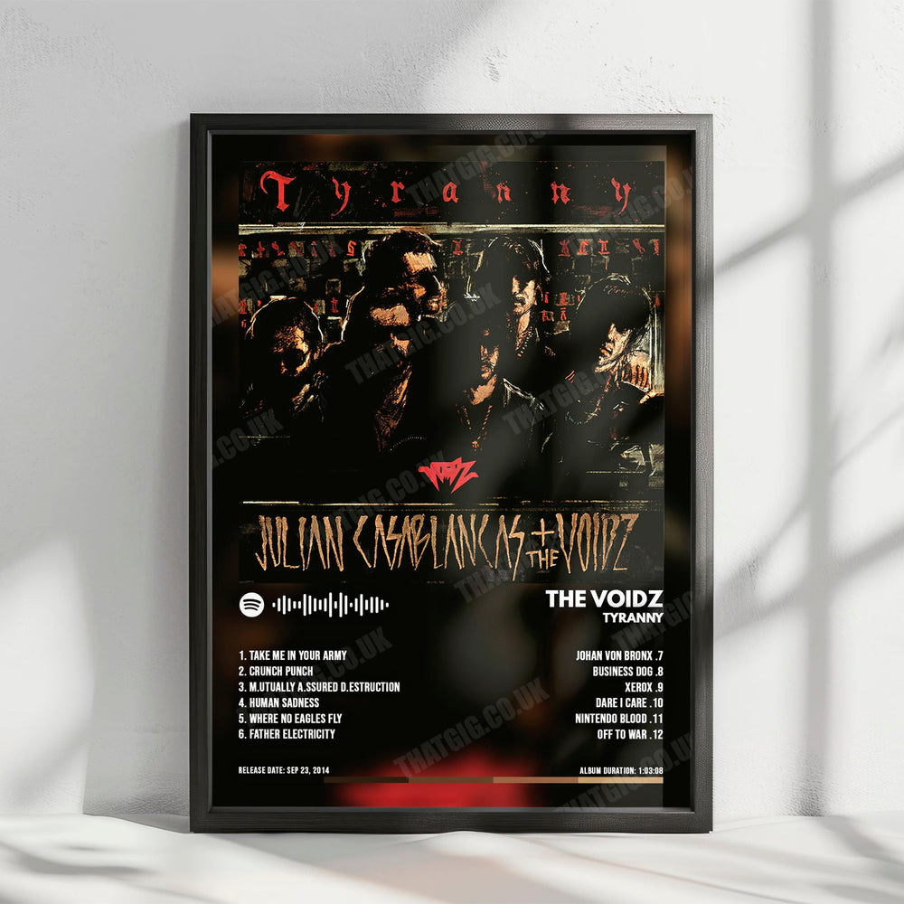 The Voidz "Tyranny" Album Cover Poster - with Complete Tracklist