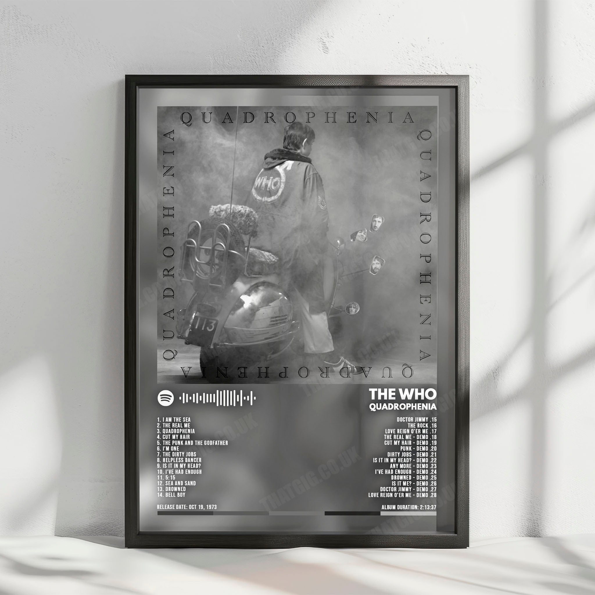 The Who "Quadrophenia" Album Cover Poster - with Complete Tracklist