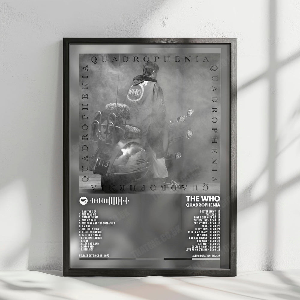 The Who "Quadrophenia" Album Cover Poster - with Complete Tracklist