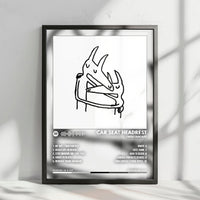 Car Seat Headrest "Twin Fantasy" Album Cover Poster - with Complete Tracklist