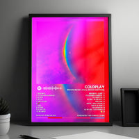Coldplay "Moon Music (Full Moon Edition)" Album Cover Poster - with Complete Tracklist