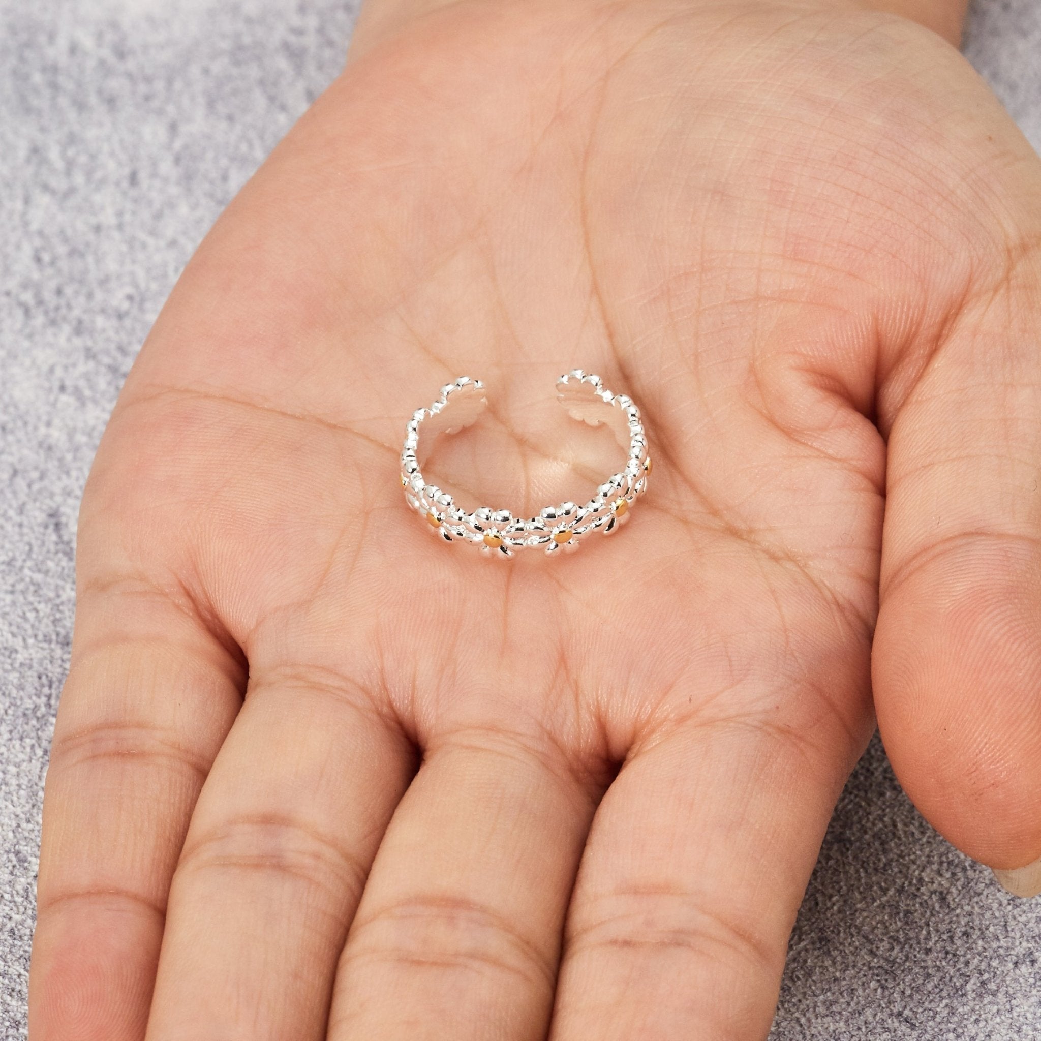 Adjustable Daisy Eternity Ring