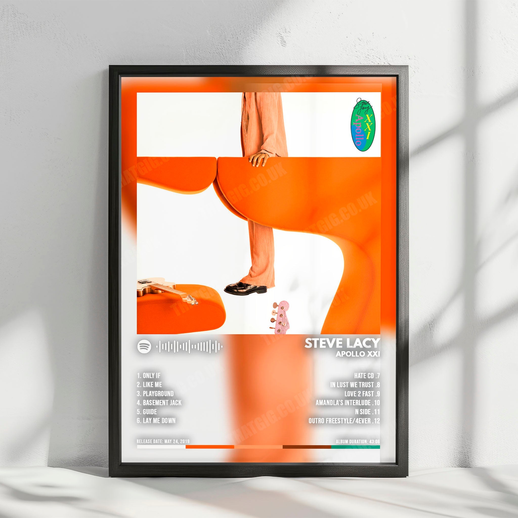 Steve Lacy "Apollo XXI" Album Cover Poster - with Complete Tracklist