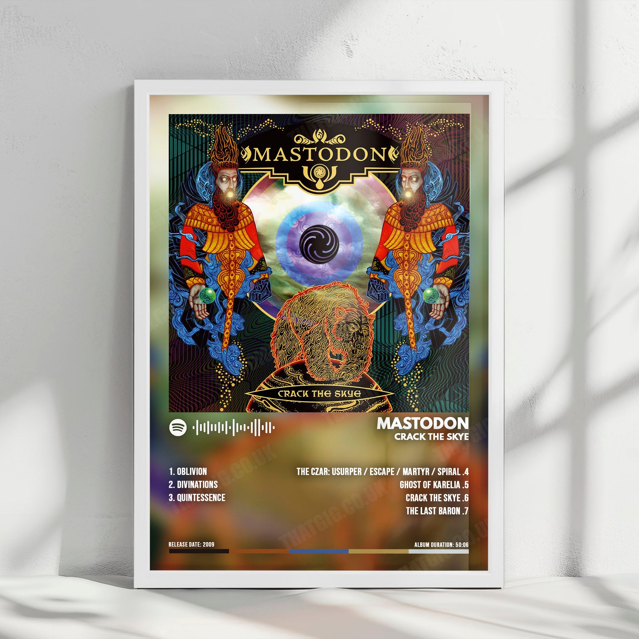 Mastodon "Crack the Skye" Album Cover Poster - with Complete Tracklist