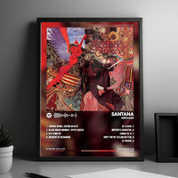 Santana "Abraxas  " Album Cover Poster - with Complete Tracklist