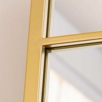 Aimi Gold Metal Rectangle Window Mirror - 200cm x 120cm Elegance
