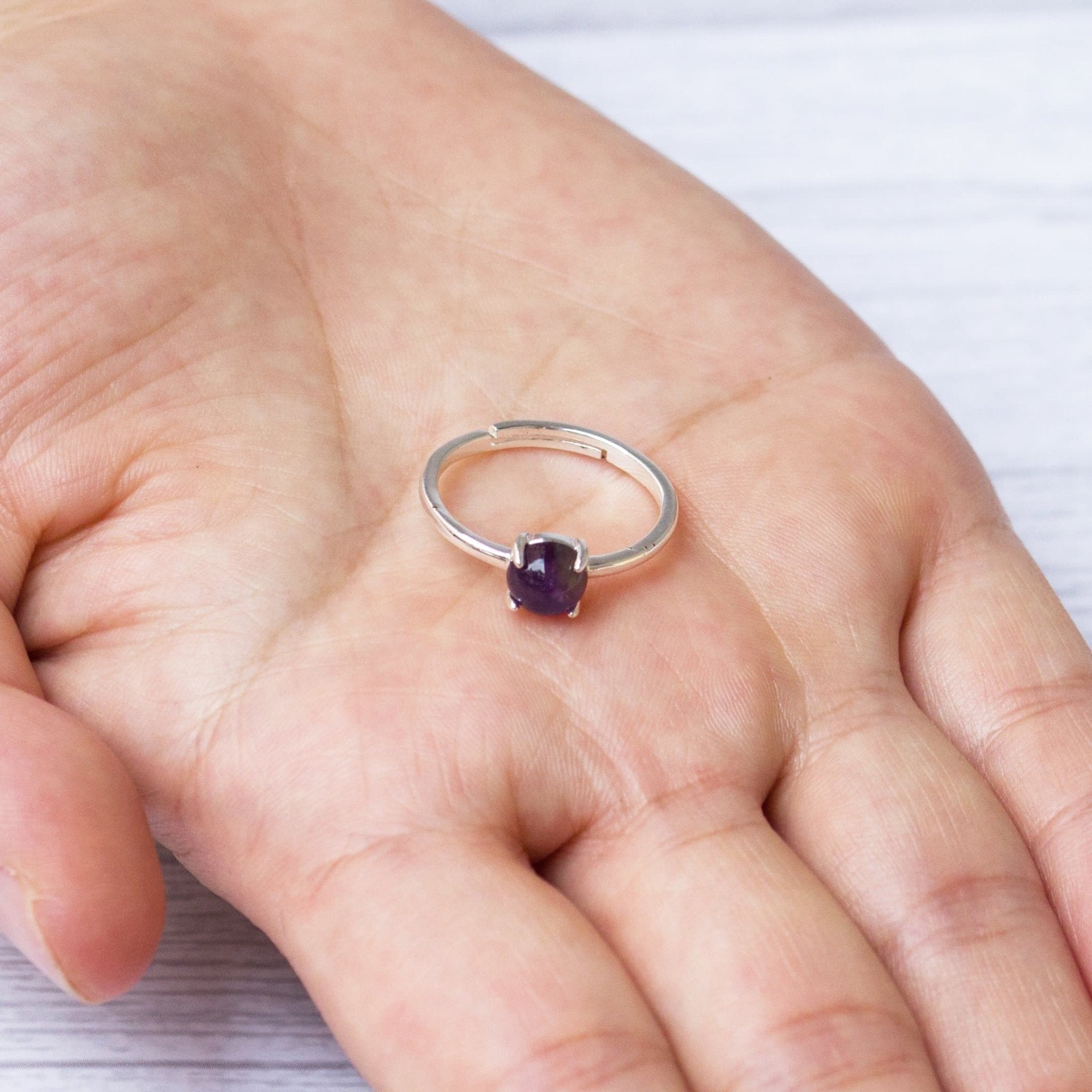 Amethyst Adjustable Ring